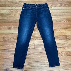 7 Seven for All Mankind Skinny High Waist Ankle Distressed Faded Stone jeans 31